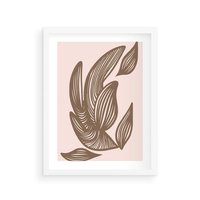 Plakat w ramie 30x40 - Nowoczesne Harmonie - skandynawski styl, plakat - rama biała