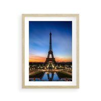 Plakat w ramie 50x70 - Wieża Eiffla w Innej Odsłonie - wieża, Eiffla - rama drewno