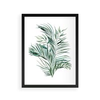 Plakat w ramie 50x70 - Blask Natury - złote, liście - rama czarna