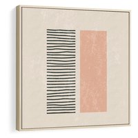 Obraz w ramie 50x50 - Przenikająca Kreatywność - nowoczesna sztuka, minimalizm - rama drewno