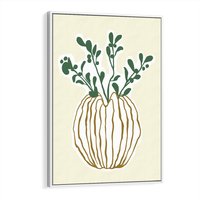 Obraz w ramie 80x120 - Przenikające Formy - abstrakcyjny plakat, kwiaty - rama biała