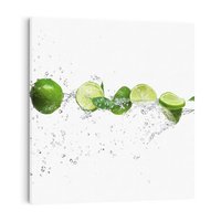 Obraz na płótnie 50x50 - Świeże limonki i woda - limonki, woda