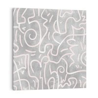 Obraz na płótnie 30x30 - Sploty odblasków i zawirowań - abstrakcyjne rysunki, wzorek