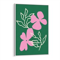 Obraz w ramie 70x100 - Wewnętrzne Fale - abstrakcyjny plakat, boho styl - rama biała