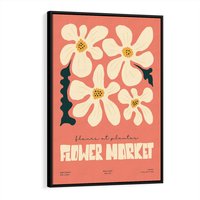 Obraz w ramie 50x70 - Szkicowane Kolorowe Uczucia - kwiatowa kompozycja, minimalizm - rama czarna