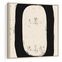 Obraz w ramie 80x80 - Wnętrza Kształtów - abstrakcja, minimalizm - rama drewno