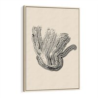 Obraz w ramie 50x70 - Abstrakcyjne Odbicie - abstrakcyjne odbicie, biało czarny - rama drewno