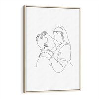 Obraz w ramie 70x100 - Bezgraniczne Tańce - para zakochanych, kobieta i mężczyzna - rama drewno