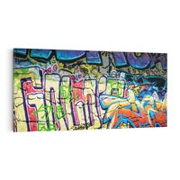 Obraz na płótnie 120x60 - Kolorowy wyraz - graffiti