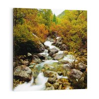 Obraz na płótnie 40x40 - Śpiew Strumienia - strumień, górski