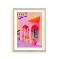 Plakat w ramie 50x70 - Marokańskie pastele - marokański, pastele - rama drewno